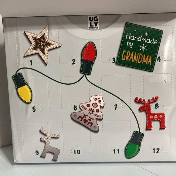 Christmas 12 Days of Ugly Sweater Socks Gift Box 12 Pairs No Show Socks 9-11 - Picture 5 of 10